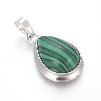 Synthetic Malachite Pendants G-L512-C01-1