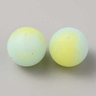 Luminous Round Food Grade Silicone Beads SIL-TAC0007-04K-1