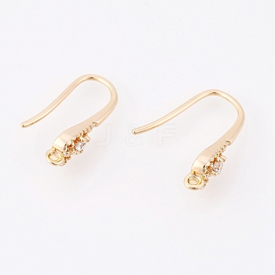Brass Earring Hooks X-KK-T029-107G-1