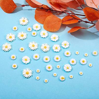 100Pcs 5 Style Opaque Resin Cabochons RESI-SZ0001-47-1