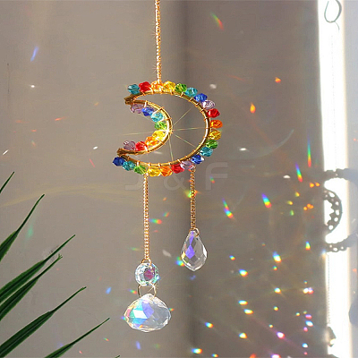 Glass Hanging Suncatchers AJEW-WH0270-714A-1