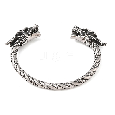 Viking 304 Stainless Steel Open Cuff Bangles for Men BJEW-U001-07D-G-1