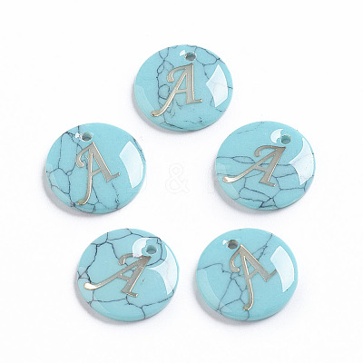 Synthetic Turquoise Charms G-L561-001A-1