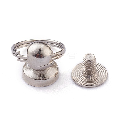 Alloy Pull Ring Rivets Screw Back Studs PALLOY-Z002-01P-1