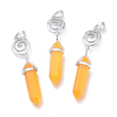 Dyed Natural Jade Pointed Big Pendants G-D0021-01P-21-1