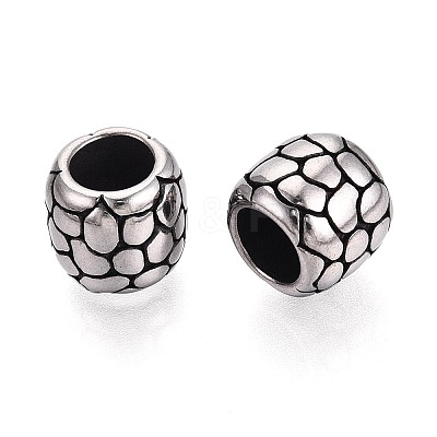 304 Stainless Steel Large Hole Beads STAS-T072-108AS-1