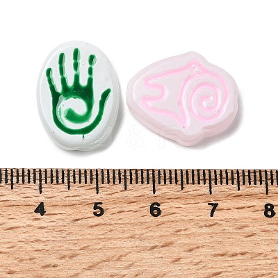 Baking Paint Glass Beads LAMP-Z017-02-1