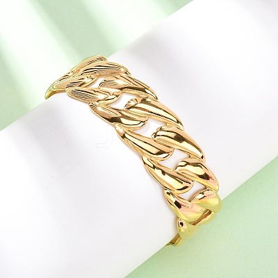 304 Stainless Steel Cuff Bangles for Women BJEW-G749-05G-1