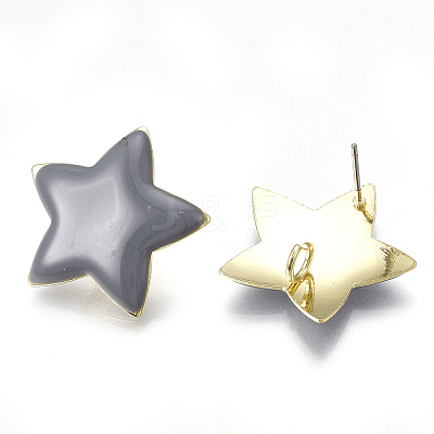 Alloy Stud Earring Findings PALLOY-S121-10A-1