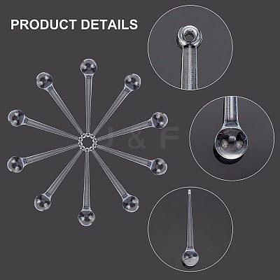 50Pcs Transparent Acrylic Big Pendants TACR-FH0001-13-1