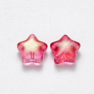 Spray Painted Glass Beads LS-GLAA-R211-04-D04-1