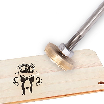 Stamping Embossing Soldering Brass with Stamp AJEW-WH0113-15-110-1