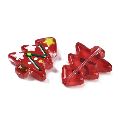 Christmas Theme Handmade Lampwork Beads LAMP-I027-07A-1
