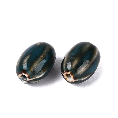 Vintage Handmade Porcelain Beads PORC-Q006-10L-1
