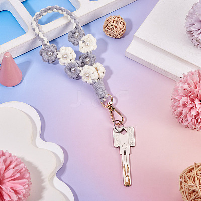 Hand-woven Flower Pendant Decorations KEYC-TAC0009-02KCG-06-1