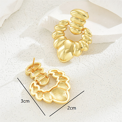 Exaggerated High-end Copper Plated Gold Cloud Earrings for Women Party TS2564-1-1