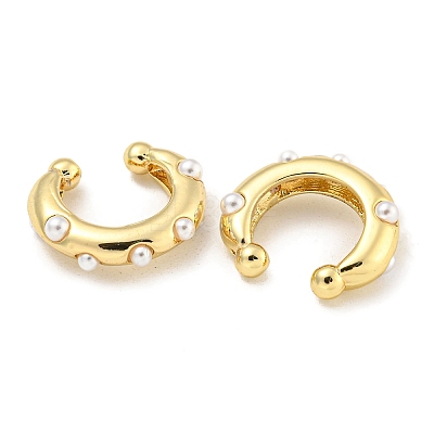 Brass Cuff Earrings EJEW-C104-162G-1