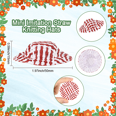 40Pcs Cloth Doll Hat AJEW-SC0031-31A-1