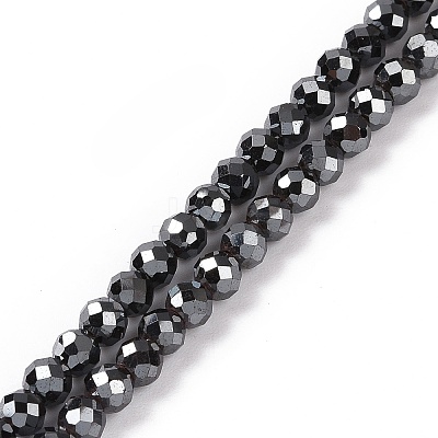 Electroplate Non-magnetic Synthetic Hematite Beads Strands G-L487-C-15-1