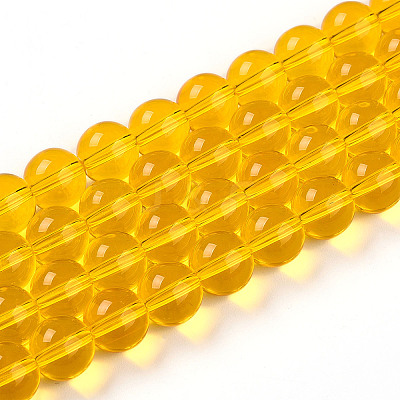 Transparent Glass Beads Strands GLAA-T032-T10mm-24-1