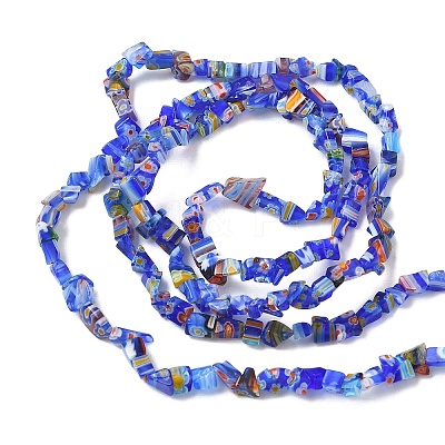 Handmade Millefiori Lampwork Beads Strands LAMP-P070-02A-06-1