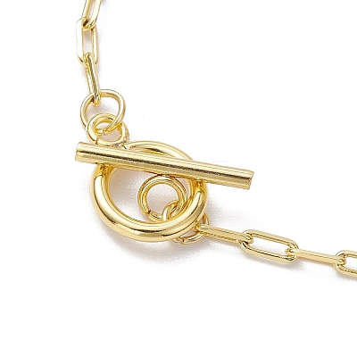 Brass Paperclip Chains Bracelets for Women BJEW-JB10398-1