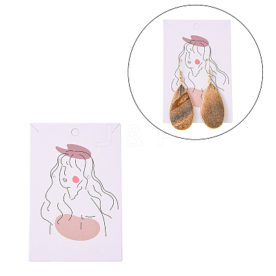 Rectangle Cardboard Earring Display Cards CDIS-P004-16A-01-1
