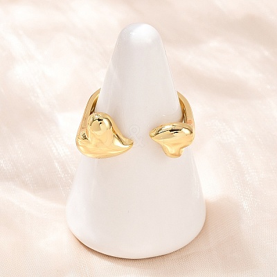 Brass Cuff Rings for Women RJEW-L132-07G-1