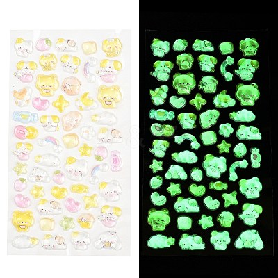 Epoxy Resin 3D Puffy Stickers DIY-G122-01G-1