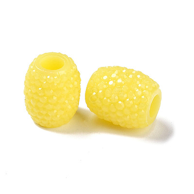 Opaque Resin European Jelly Colored Beads RESI-B025-02A-07-1