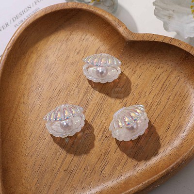 UV Plating Ocean Theme Transparent Resin Cabochons CRES-D306-01B-1