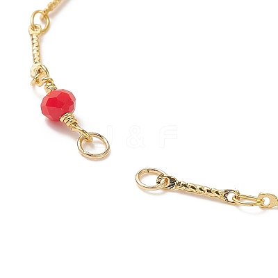 Glass Bead Chain Bracelet Making AJEW-JB01150-09-1