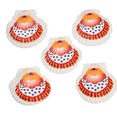 Printed Natural Shell Big Pendants SH-CBA93AD-19C-1