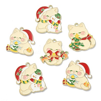 20Pcs 4 Styles Alloy Enamel Pendants ENAM-CJ0004-94-1