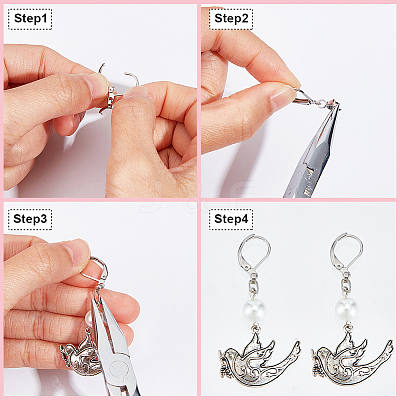 60Pcs 304 Stainless Steel Leverback Earring Findings STAS-SP0001-21P-1