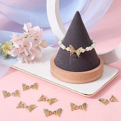 10 Sets Brass Micro Pave Clear Cubic Zirconia Pendants KK-SC0004-15-1