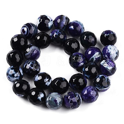 Dyed Natural Agate Beads Strands G-T141-01A-05-1