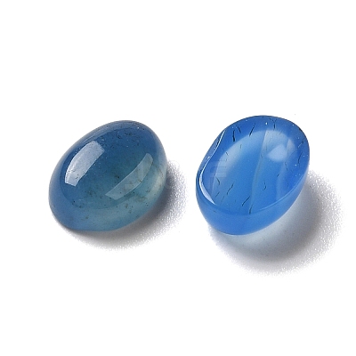 Natural Blue Agate Cabochons G-F605E-10B-1