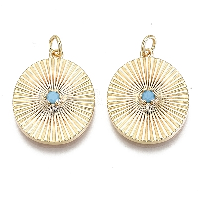 Brass Pendant Cabochon Settings X-KK-R136-014-NF-1