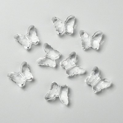 Transparent Acrylic Beads X-PL405Y-6-1