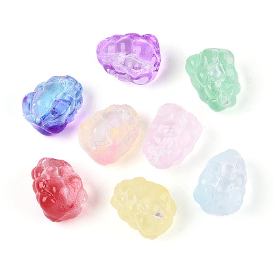 Baking Paint Transparent Glass Beads DGLA-N018-03-1