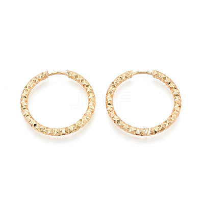 304 Stainless Steel Hoop Earrings STAS-T074-19G-1