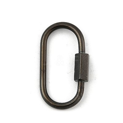 Ion Plating(IP) 304 Stainless Steel Screw Carabiner Lock Charms STAS-H107-04D-B-1