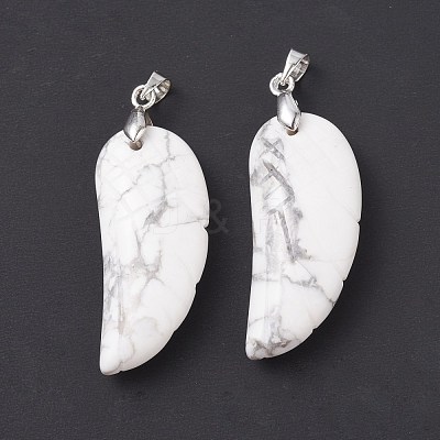 Natural Howlite Pendants G-I314-01P-09-1