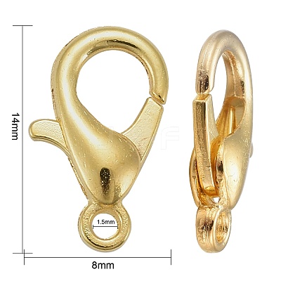 Zinc Alloy Lobster Claw Clasps X-E105-G-NF-1