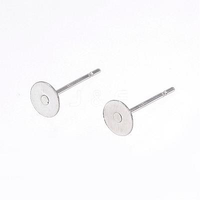Tarnish Resistant 304 Stainless Steel Stud Earring Findings STAS-D448-088P-5mm-1