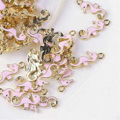 Sea Horse Alloy Enamel Pendants X-ENAM-Q033-38A-1