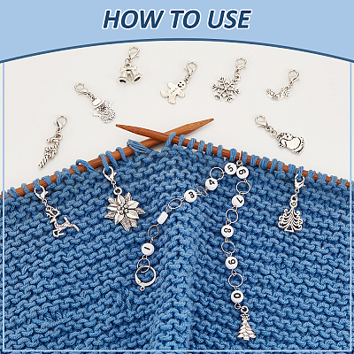 DIY Christmas Knitting Tool Sets HJEW-BC00022-1