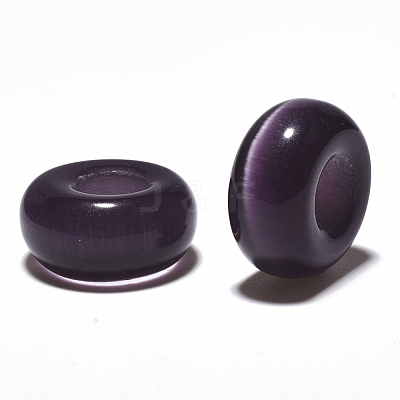 Cat Eye European Beads X-G-S359-071J-1