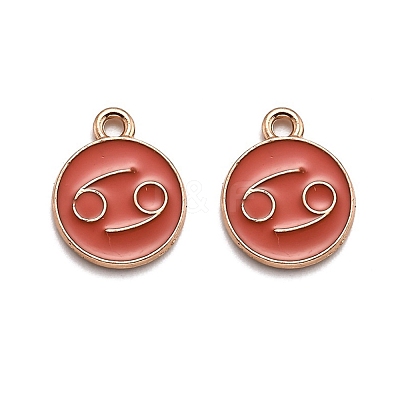 Alloy Enamel Pendants ENAM-S124-01B-12D-1